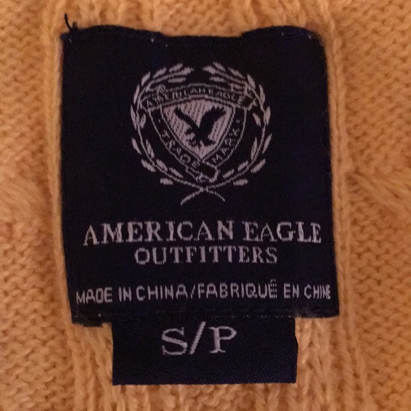 AE - Yellow Cable Knit Sweater - Picture 3 of 4
